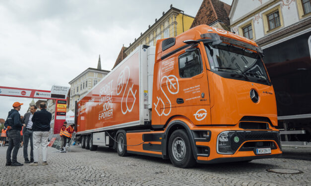 Gebrüder Weiss setzt erstmals E-Lkw bei Tour of Austria ein