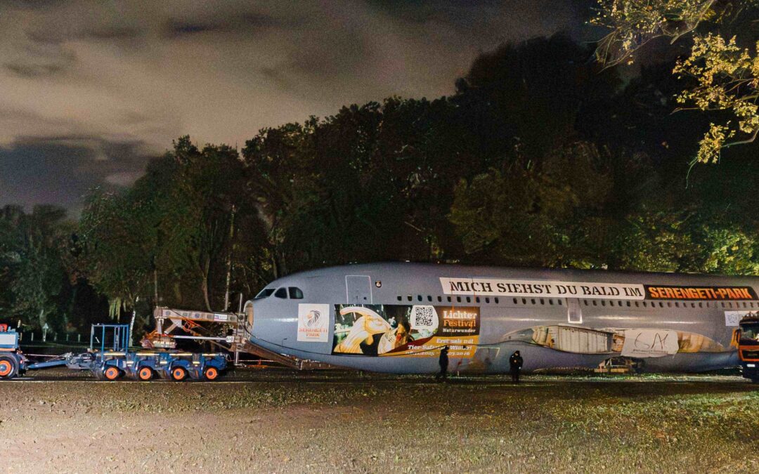 Gruber Logistics bringt Airbus A310 in den Serengeti-Park