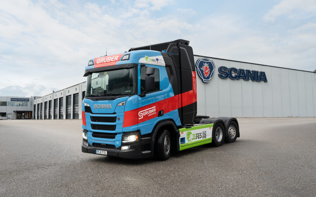 Gruber und Scania testen Wasserstoff-Lkw im Alltag
