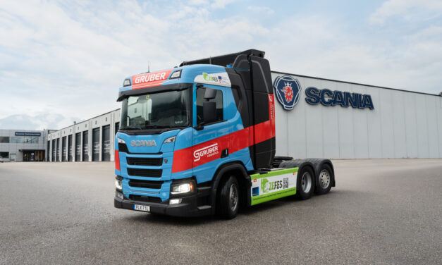 Gruber und Scania testen Wasserstoff-Lkw im Alltag