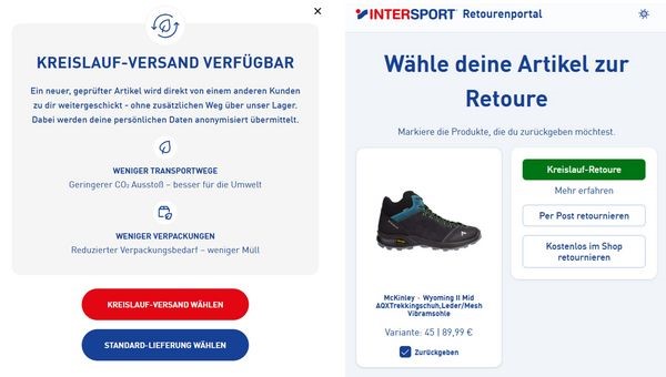 Post und INTERSPORT testen Kreislauf-Retouren