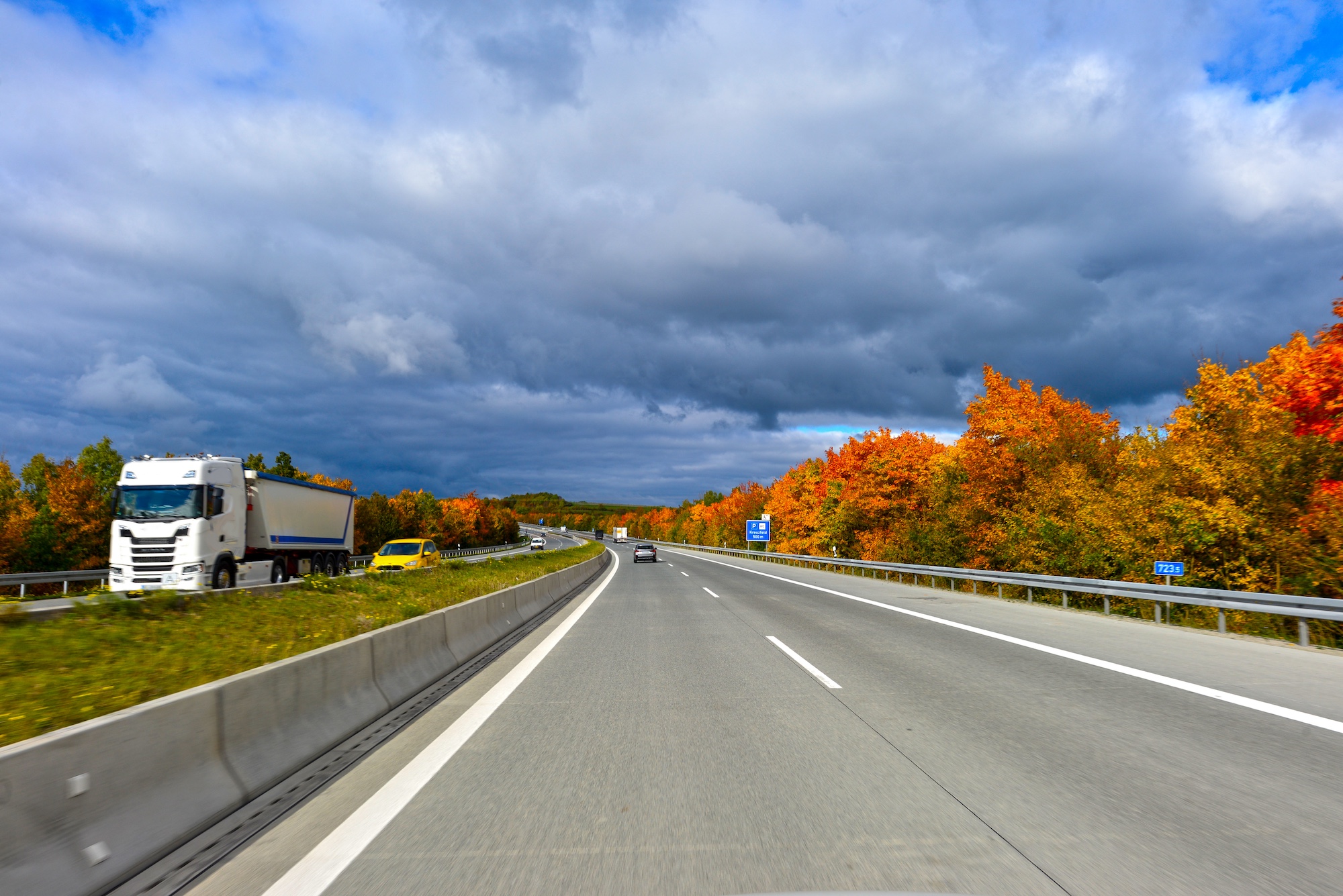 Fahrt auf der Autobahn