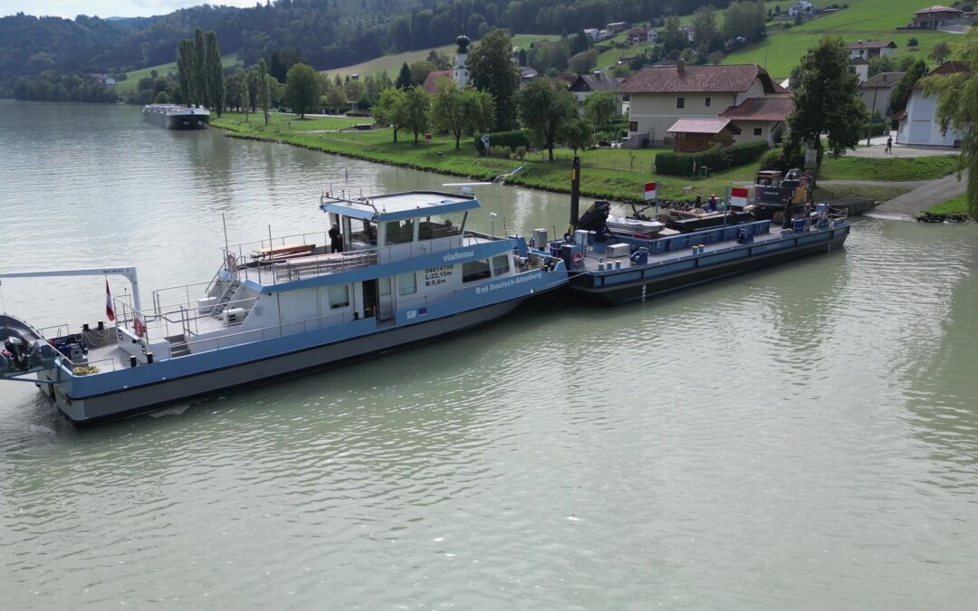 viadonau setzt neuen Mehrzweckponton auf der Donau ein