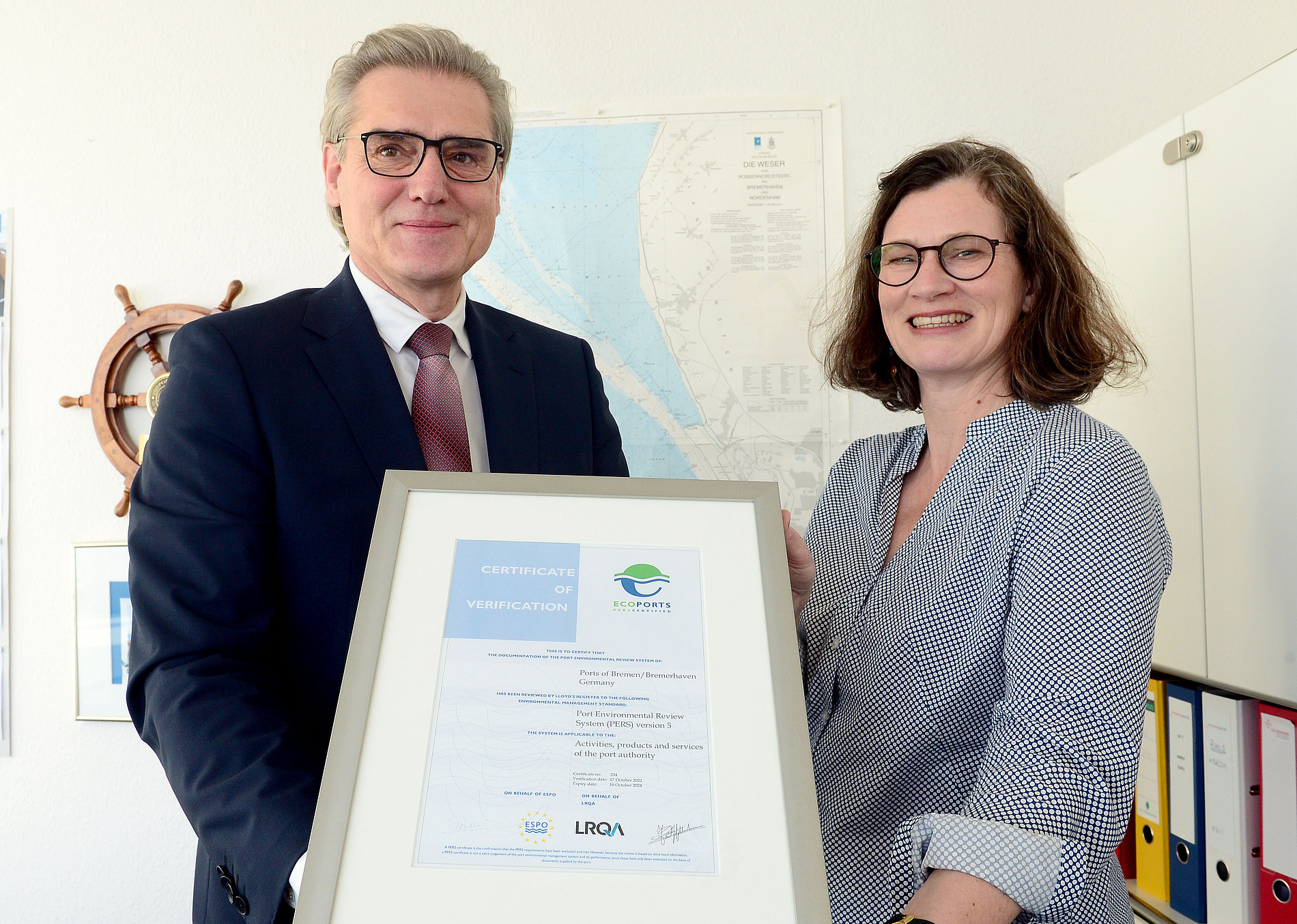 Vorreiterrolle der Häfen beim Umweltschutz bestätigt