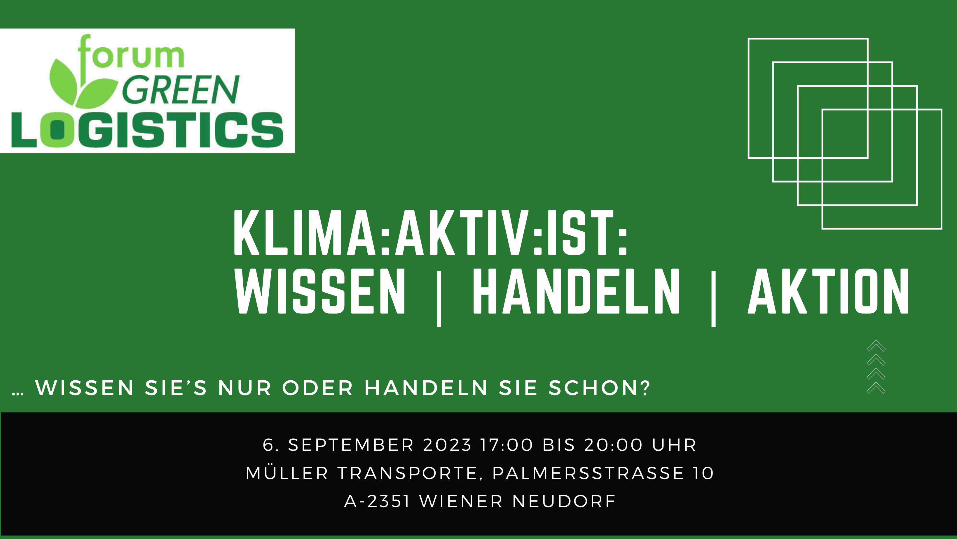 Save the Date: Forum Green Logistics – Klima:Aktiv:Ist