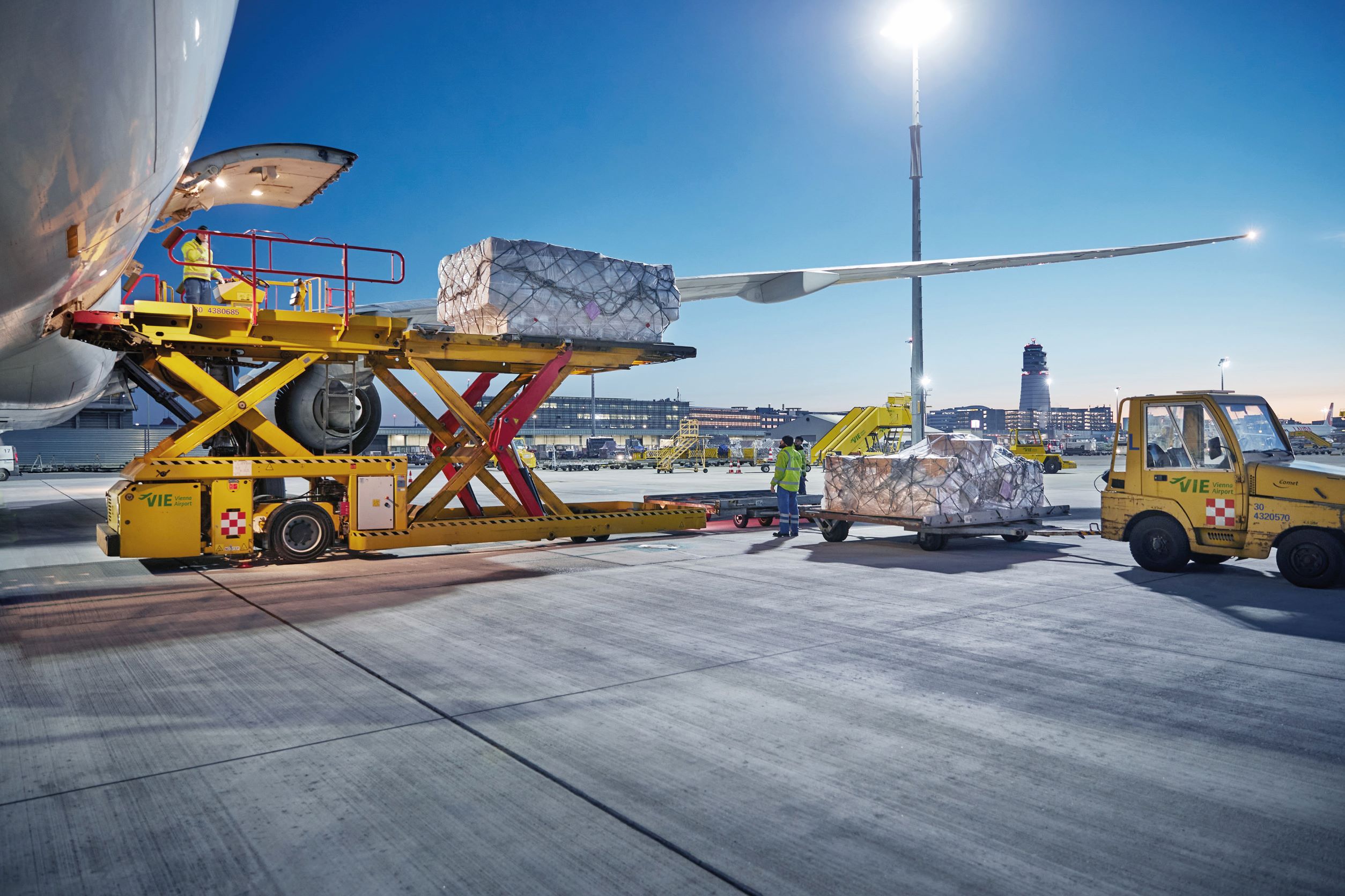 Stabiles Luftfrachtjahr 2023 am Flughafen Wien